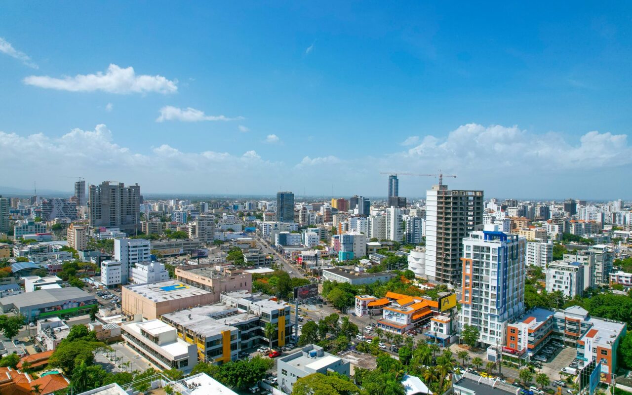Vista aérea de los edificios de la ciudad