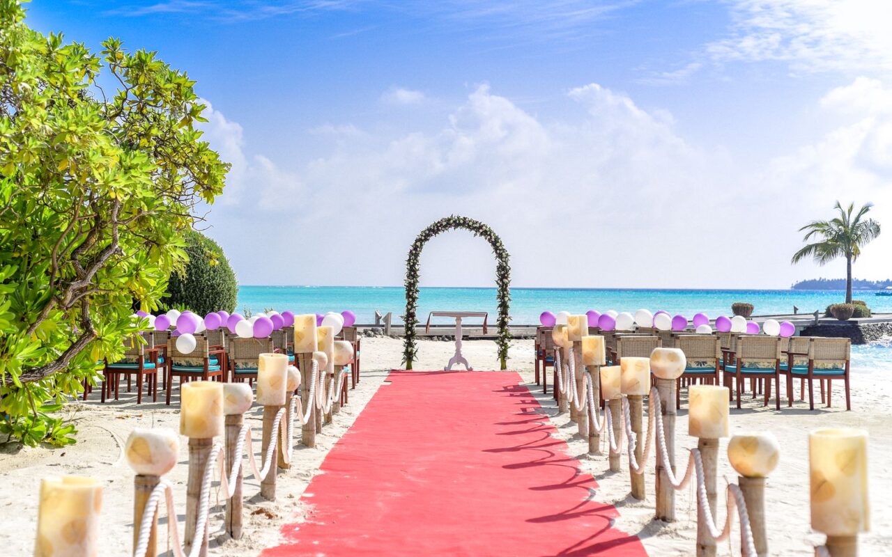 Montaje de boda en la playa