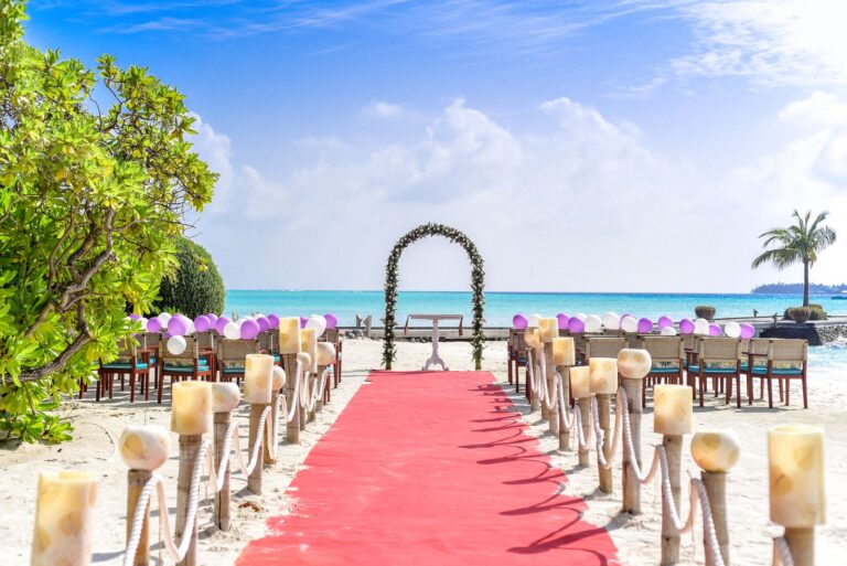 Montaje de boda en la playa